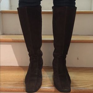 Aquatalia Brown Suede Knee High Boots